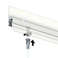 Barra para cuadros Barra decorativa 200 cm Primary blanco - montaje en barra para cuadros artiteq ARTI TEQ 8 - Cimaise Tableau 