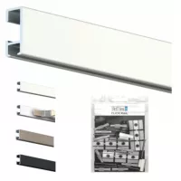 Click rail picture rail + fixing clips + screws & wall plugs - Artiteq picture rails - système d'accrochage et décoration - détail 1