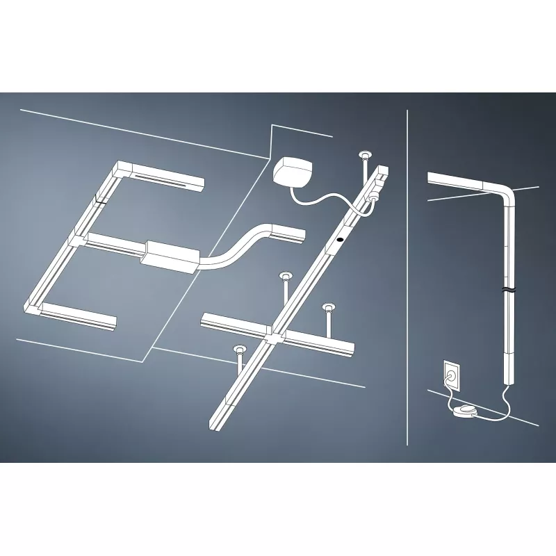 URail Paulmann - Eclairage Tableau sur Rail Plafond PAULMANN 11 - Cimaise Tableau 