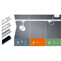 URail Paulmann - Eclairage Tableau sur Rail Plafond PAULMANN 12 - Cimaise Tableau 