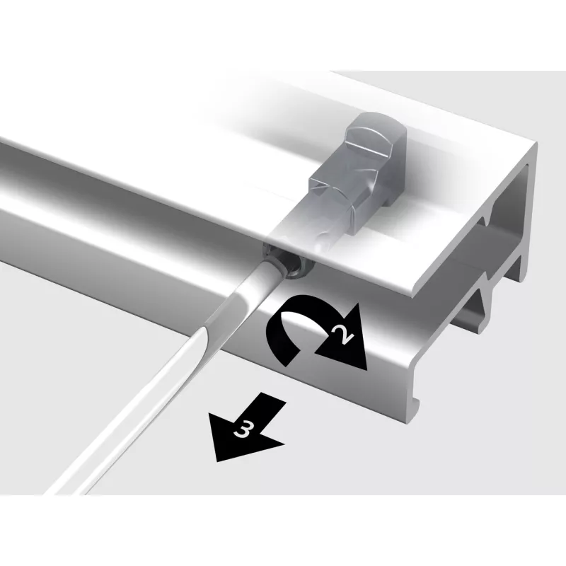 Hilos de Perlon Twister - 2 mm (INSERCIÓN DESDE ABAJO) - rieles para colgar cuadros artiteq ARTI TEQ 14 - Cimaise Tableau 