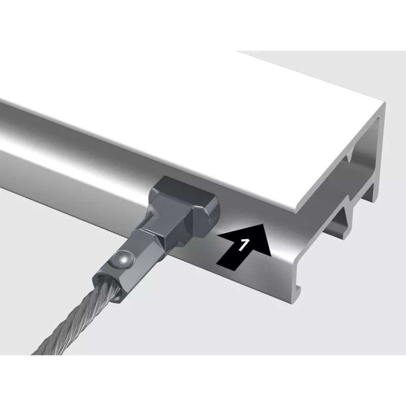 Hilos de Perlon Twister - 2 mm (INSERCIÓN DESDE ABAJO) - rieles para colgar cuadros artiteq ARTI TEQ 20 - Cimaise Tableau 