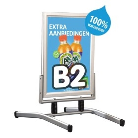 Stop trottoir Alu Swingmaster étanche M&T DISPLAYS 2 - Cimaise Tableau
