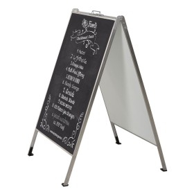 Stop sidewalk Stainless steel chalk a-board M&T DISPLAYS 2 - Cimaise Tableau