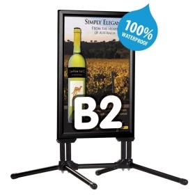 Swing Pro Gehweganschlag schwarz oder Aluminium Modell H M&T DISPLAYS 2 - Cimaise Tableau