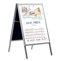 Chevalet de trottoir A-board blancboard cadre en aluminium 600 x 800 M&T DISPLAYS 2 - Cimaise Tableau