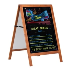 Gehwegstaffelei aus Holz, doppelseitig M&T DISPLAYS 2 - Cimaise Tableau