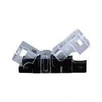 Pro Strip Schnellverbinder, einfarbig, 15 x 24,5 mm, max. 120 W, transparent, schwarz - système d'accrochage et décoration - détail 2