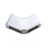 Conector de esquina para perfil de tira LED , borde interior – Paquete de 2 unidades, color gris. - système d'accrochage et décoration - détail 1