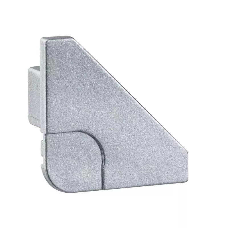 Delta LED Strip Profile Connector End Cap – Pack of 2 Matte Aluminum - système d'accrochage et décoration