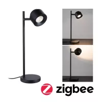 Puric Pane LED -Tischleuchte – Smart – Zigbee – Schwarz – 2700 K - système d'accrochage et décoration - détail 3