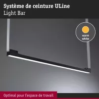 ULine – LED -Spotleuchte, 1025 lm, 18,5 W, 650 x 29 mm, 3000 K, Schwarz – Paulmann - système d'accrochage et décoration - détail 5