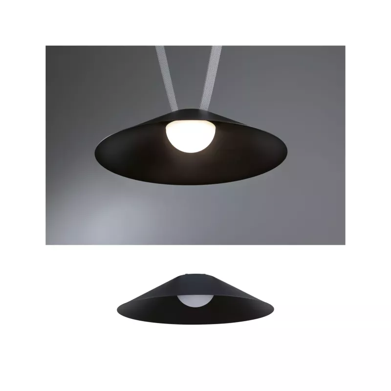 ULine – LED Pendelleuchte Kegel 560 lm 12 W 350 mm 3000 K Schwarz – Paulmann