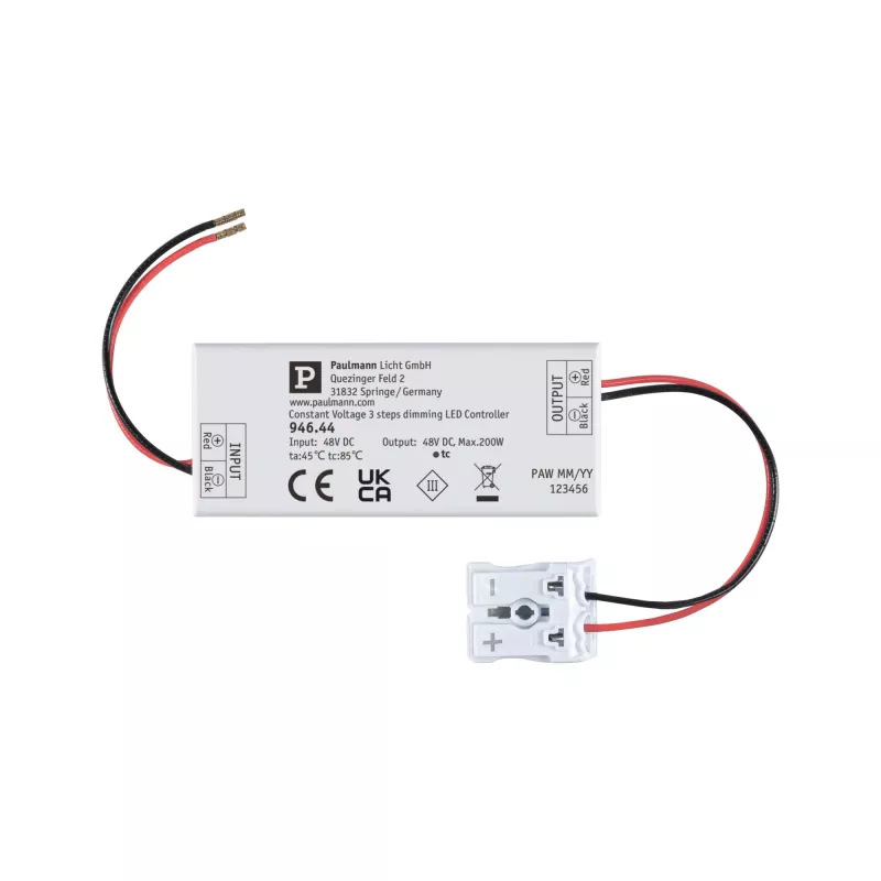 ULine - Accessoires 3-Step-Dimmer max. 200W 48V 80x35mm Blanc - Paulmann