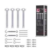 Kit de montage de système câbles Support + renvoi d'angle Kit de 4 Chrome - Paulmann - système d'accrochage et décoration - détail 3