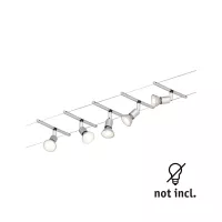 Kit básico de sistema de cableado LED Spice SaltLED GU5.3 máx. 5x10W regulable 230/12V Cromo mate - Paulmann - système d'accrochage et décoration - détail 1