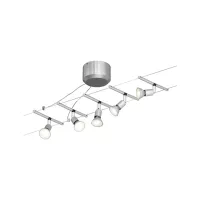Kit básico de sistema de cableado LED Spice SaltLED GU5.3 máx. 5x10W regulable 230/12V Cromo mate - Paulmann - système d'accrochage et décoration - détail 2