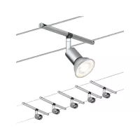 Système sur câbles Spice SaltLED Kit de base GU5,3 max. 5x10W gradable 230/12V Chrome mat - Paulmann - système d'accrochage et décoration - détail 7