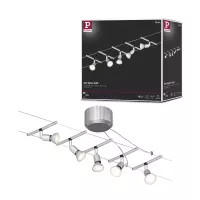 Kit básico de sistema de cableado LED Spice SaltLED GU5.3 máx. 5x10W regulable 230/12V Cromo mate - Paulmann - système d'accrochage et décoration - détail 8