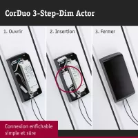 Sistema de cableado CorDuo de 3 niveles de atenuación, atenuador de 3 niveles, blanco - Paulmann - système d'accrochage et décoration - détail 7