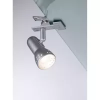 Gryps Clip-on-Scheinwerfer, gebürsteter Stahl, 230 V, E14 - Paulmann - système d'accrochage et décoration - détail 3