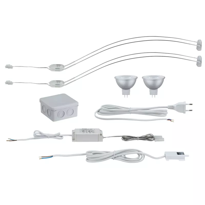 Galeria Éclairage LED pour dessus de meuble Assistent II GU5,3 2700K 2x230lm 230V 2x4W Chrome - Paulmann