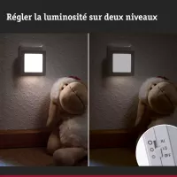 Esby Nachtlicht mit quadratischem Dämmerungssensor, 3000 K, 0,7 lm – Paulmann - système d'accrochage et décoration - détail 7