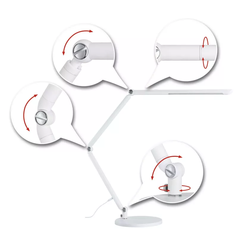Lámpara de escritorio LED con regulador de intensidad de 3 niveles, interruptor FlexBar blanco, 700 lm, 9,5 W - Paulmann