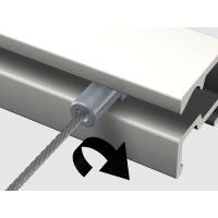 Fili in acciaio Twister - 2 mm ( INSERIMENTO DAL BASSO ) - gancio per quadri su cornice ARTITEQ 4 - Cimice da tavolo