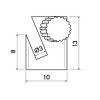 Crochet Rond Artiteq 5 kg avec Vis Laiton pour Cimaise ARTI TEQ 4 - Cimaise Tableau 