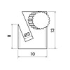 Round hook 5 kg + brass screw - hanging picture rails artiteq ARTI TEQ 4 - Cimaise Tableau