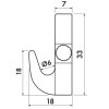 Heavy hook 7 kg with brass screw - hanging picture rails artiteq ARTI TEQ 3 - Cimaise Tableau