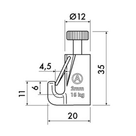 15 kg self-locking hook with safety system - artiteq picture rail suspension ARTI TEQ 2 - Cimaise Tableau