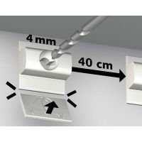 Cimaise click rail pro 50 kg + Clips - hanging picture rail artiteq ARTI TEQ 5 - Cimaise Tableau 