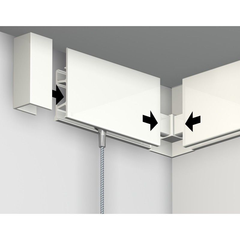 Cimaise click rail pro 50 kg + Clips - accrochage cimaise tableau artiteq ARTI TEQ 8 - Cimaise Tableau 