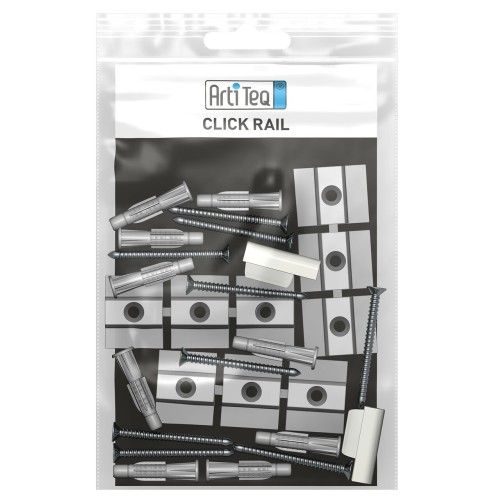 Pack of 6 Click & connect for click rail (ADDITIONAL) - fixing picture rails artiteq ARTI TEQ 2 - Cimaise Tableau 