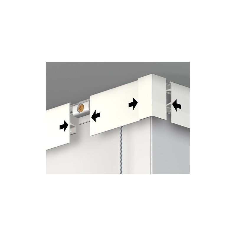 Cimaise click rail pro 50 kg + Clips - hanging picture rail artiteq ARTI TEQ 10 - Cimaise Tableau 