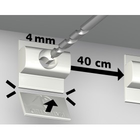 Pack de 5 Click & connect pour click rail Pro ( SUPPLEMENTAIRE) - accrochage cimaise tableau artiteq ARTI TEQ 3 - Cimaise Tablea