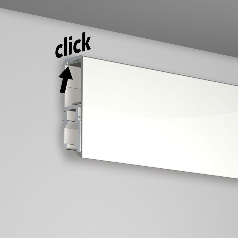 Rail Newly R70 200 cm blanc Museum - accrochage cimaise tableau newly Newly 3 - Cimaise Tableau 