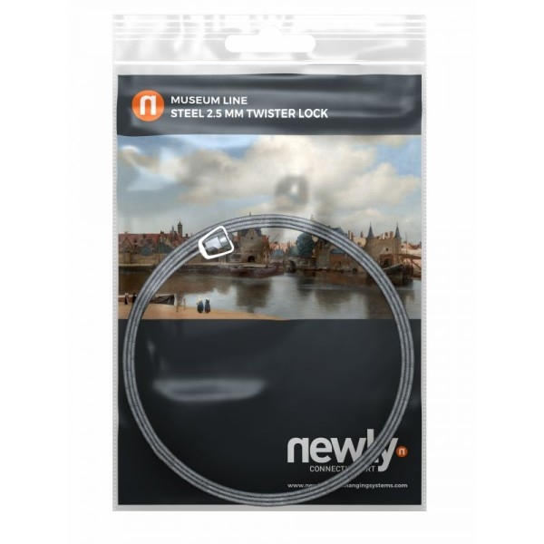Cable Acier Twister Lock 2.5 mm - accrochage cimaise tableau newly Newly 1 - Cimaise Tableau