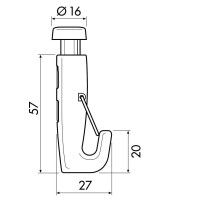 Crochet autobloqueante con seguridad 70 Kg - tableau newly Newly 4 - Cimaise Tableau 