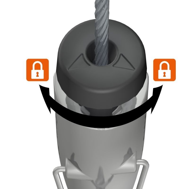 Gancio autobloccante con sicurezza 70 kg - per appendere quadri alla cornice appena installata. Newly 8 - Cimaise Tableau 