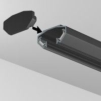 VISUALIZZA CIMAISE LED NERA ARTI TEQ 7 - Cimasa Tela