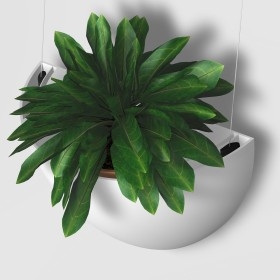 Botaniq 1,25L - Cache-pot de fleurs suspendu Blanc - suspension de Jardinière Artiteq ARTI TEQ 1 - Cimaise Tableau