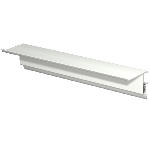 INFO RAIL + BLANC 200 CM (INCLUT MATÉRIEL DE FIXATION, EMBOUTS DE RAIL ET 4X MOUSE MAGNETS BLANC) ARTI TEQ 1 - Cimaise Tableau