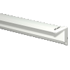 INFO RAIL + WHITE 200 CM (INCLUDES MOUNTING HARDWARE, RAIL ENDS AND 4X MOUSE MAGNETS WHITE) ARTI TEQ 2 - Cimaise Tableau