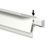BINARIO INFO + BIANCO 200 CM (COMPRENDE IL KIT DI FISSAGGIO, LE ESTREMITÀ DEL BINARIO E 4X MAGNETI PER MOUSE BIANCHI) ARTI TEQ 3