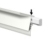 INFO RAIL + BLANC 200 CM (INCLUT MATÉRIEL DE FIXATION, EMBOUTS DE RAIL ET 4X MOUSE MAGNETS BLANC) ARTI TEQ 3 - Cimaise Tableau
