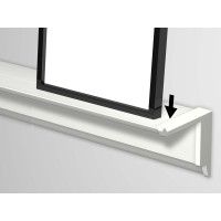 INFO RAIL + BIANCO 200 CM (COMPRENDE IL KIT DI FISSAGGIO, LE PUNTE DI RAIL E 4X MOUSE MAGNETS BIANCHI) ARTI TEQ 9 - Cornice per 