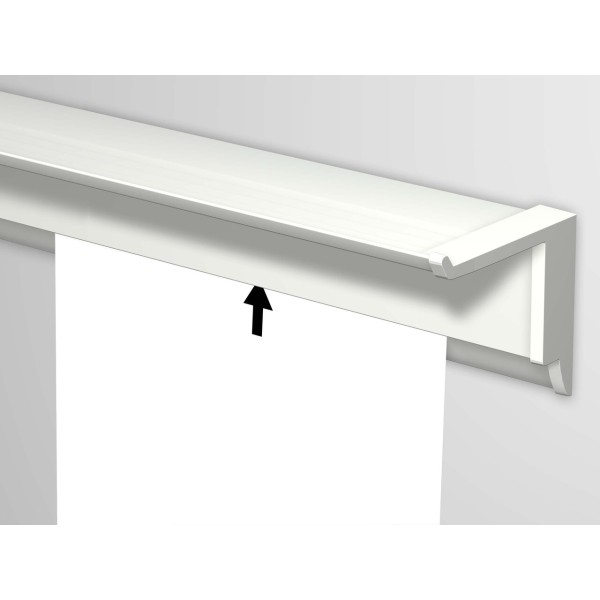 INFO RAIL + BLANC 200 CM (INCLUT MATÉRIEL DE FIXATION, EMBOUTS DE RAIL ET 4X MOUSE MAGNETS BLANC) ARTI TEQ 10 - Cimaise Tableau 